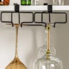 Wine Glass Rack Under Cabinet Household Hangning Cup Display Rack Luxury Stemware Holder Wine Glass Storage Rack Kitchen Tool 2