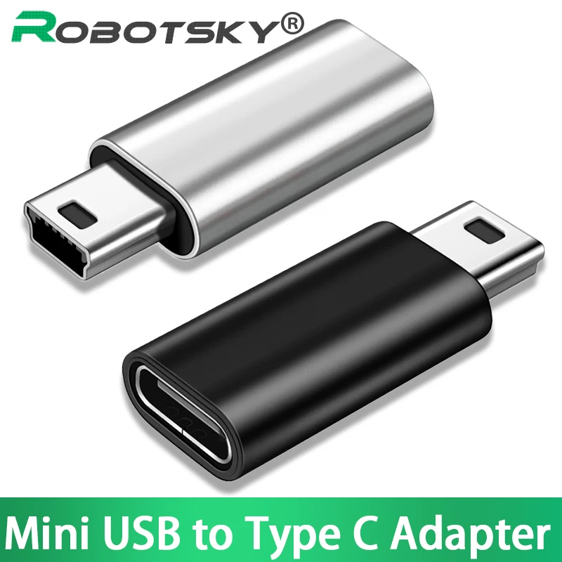 Mini USB to Type C Adapter 5 Pin 
