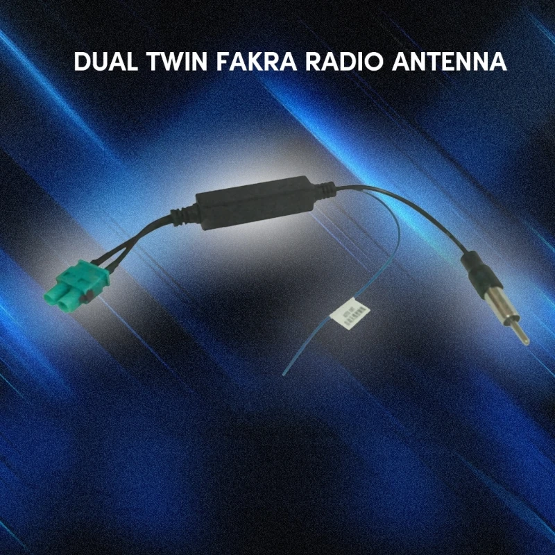 Double Fakra Car Radio Antenna Adapter Fakra Plug Vehicle Aerial Stereos FM Navigation Connector Cable F19A