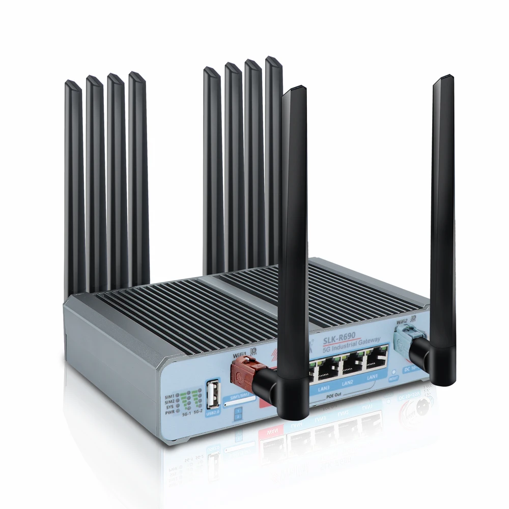 Industrial 5G Router CPE with Dual 5G Modems Dual Sim Cards POE GPS CAN-Option Enterprise Routers 1