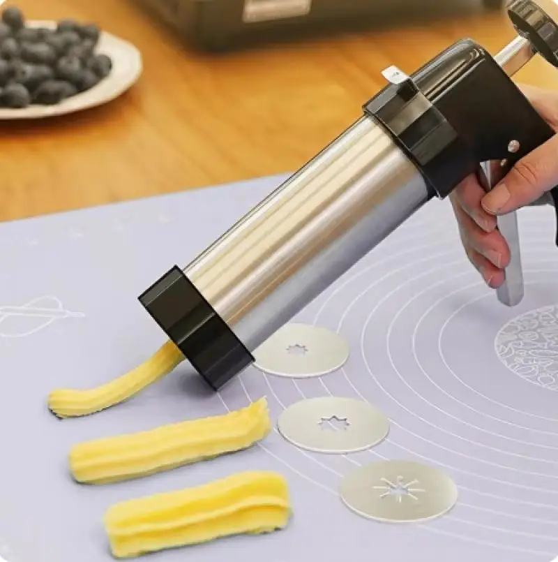 Stainless Steel Cake Cream Decorating Gun Sets baking nozzle set cake icing nozzles baking supplies cake decorating tip set cake decorating nozzle set Cookie Making Machine Nozzles Mold Pastry Syringe Extruder Kitchen Baking Tools