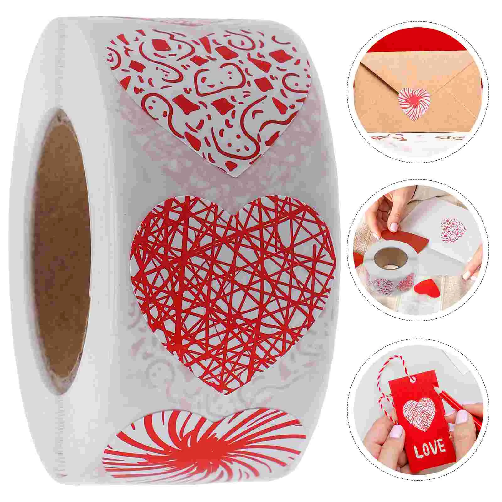 

Love Stickers Gift Sealing Label Valentine's Day Decals Heart Valentines Envelope