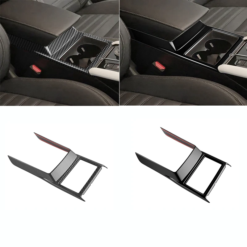 For Mitsubishi outlander 2022 23 2024 Interior Accessories ABS carbonfiber  Front Seat Water Cup Holder Decoration Panel Cover - AliExpress
