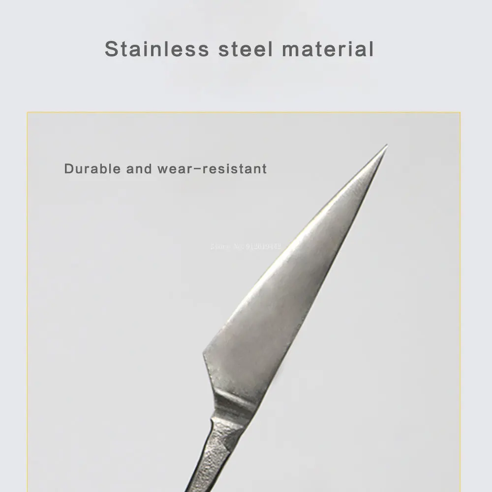 Pottery traditional iron clay carving knife mud board cutting knife stainless steel mud cutting polymer clay making tools