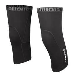 Cycling Thermal Fleece Leg Warmers - Compression, Anti-Slip, Unisex Winter Leggings - XXL (Black)