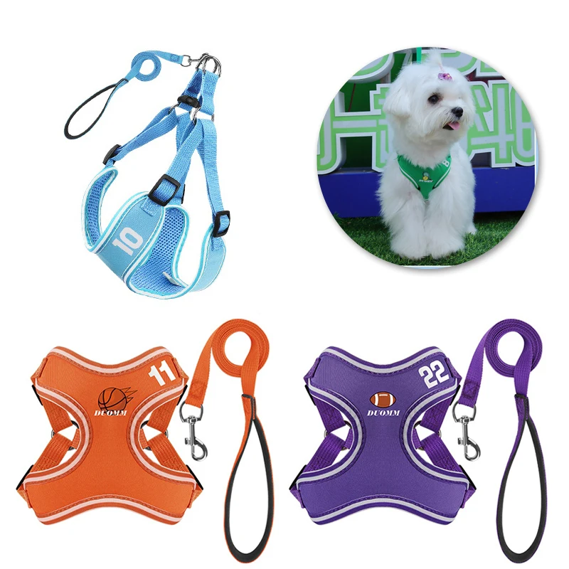 

Dog Breathable Harness Leash Set Puppy Kitten Adjustable Chest Straps for Small Dog Cat Vest Harness Pet Outdoor Walking Supplie