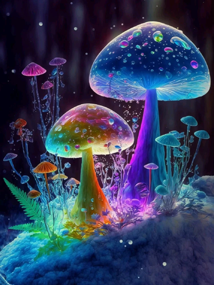 Magic Psychedelic Mushroom - 5D Diamond Painting 