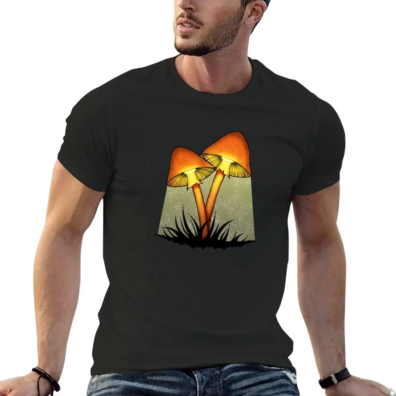 

New Lamp Mushrooms T-Shirt anime customized t shirts blank t shirts Men's clothing