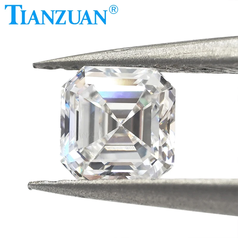 Lab Grown Diamond 1CT -1.5CT HPHT  Asscher Cut D Color VVS1/VS1 2EX Loose Gemstone Bead with IGI Certified