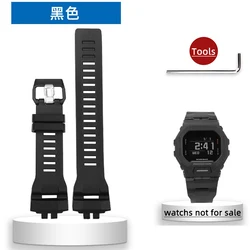 Enhanced Silicone Strap Bracelet for Casio G - SHOCK Series - Specially Modified Accessories (J191 - Black)