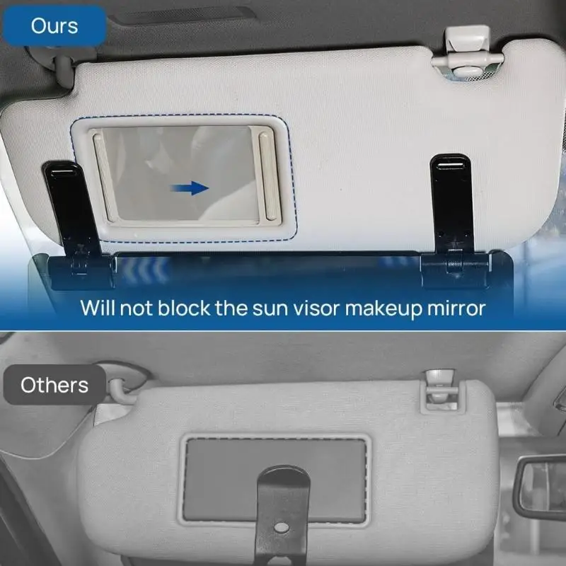 02DE Filtro luce anteriore per pannello parasole auto, estensione colorata a clip con angolo regolabile e ampia copertura per - immagine 3