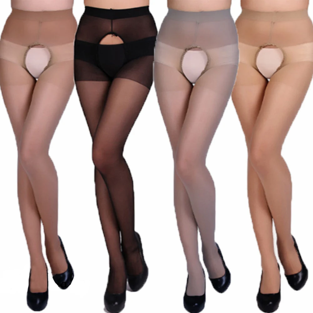 Description Picture 4 of itemWomen Hot Sexy Lingerie Stockings Fitness Open Crotch Crotchless Pantyhose Mesh See Through Lingerie Hosiery Underwear Tights