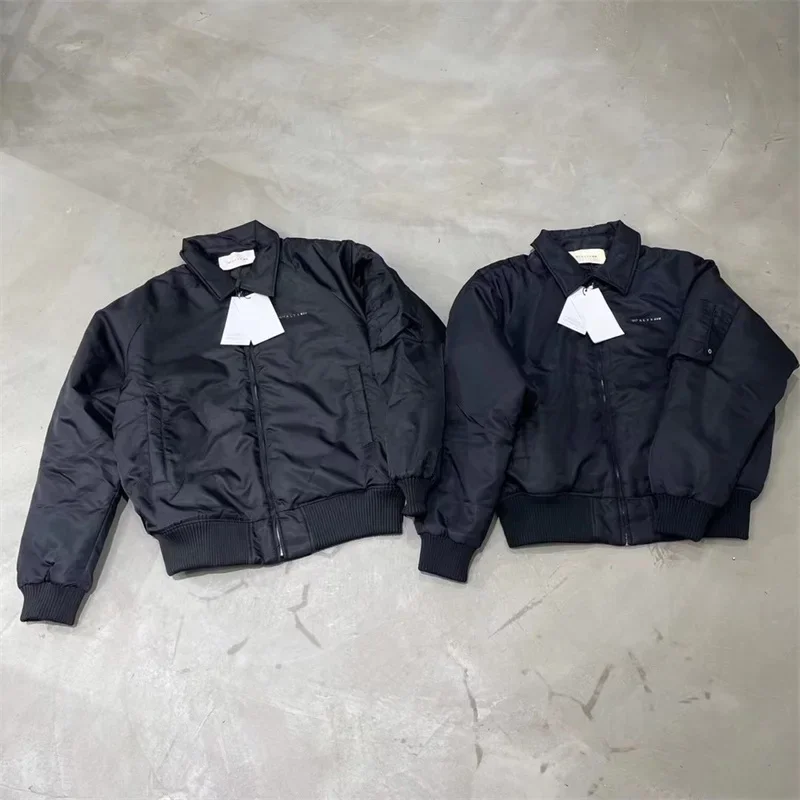 ALYX 1017 9SM Black Jackets Metal Logo Cargo Pocket 1:1 Best Quality Men Women Oversized ALYX Zipper Jacket 3