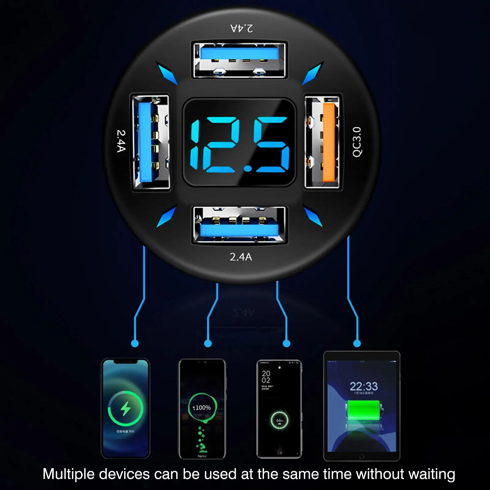 4 Ʈ USB    QC3.0, ̾ ASX ƿ  EX   ī  S60 V60 XC60 