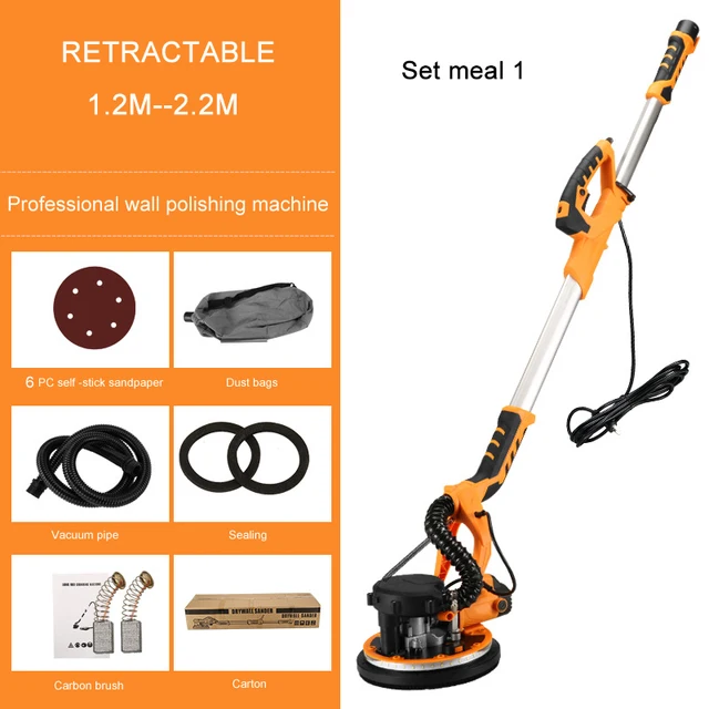 ya 17 225mm Wall Grinder 1250W Electric Wall Grinder with LED Light+6 Sandpaper main image 0