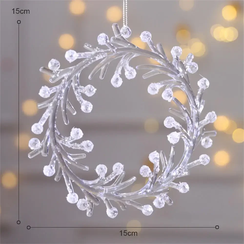 thumbnail image 1 of 1 PC Christmas Pendants Xmas Tree Elk Snowflake Ornaments Home Hanging Decor Christmas Party New Year Kids Gift, 1 of 5