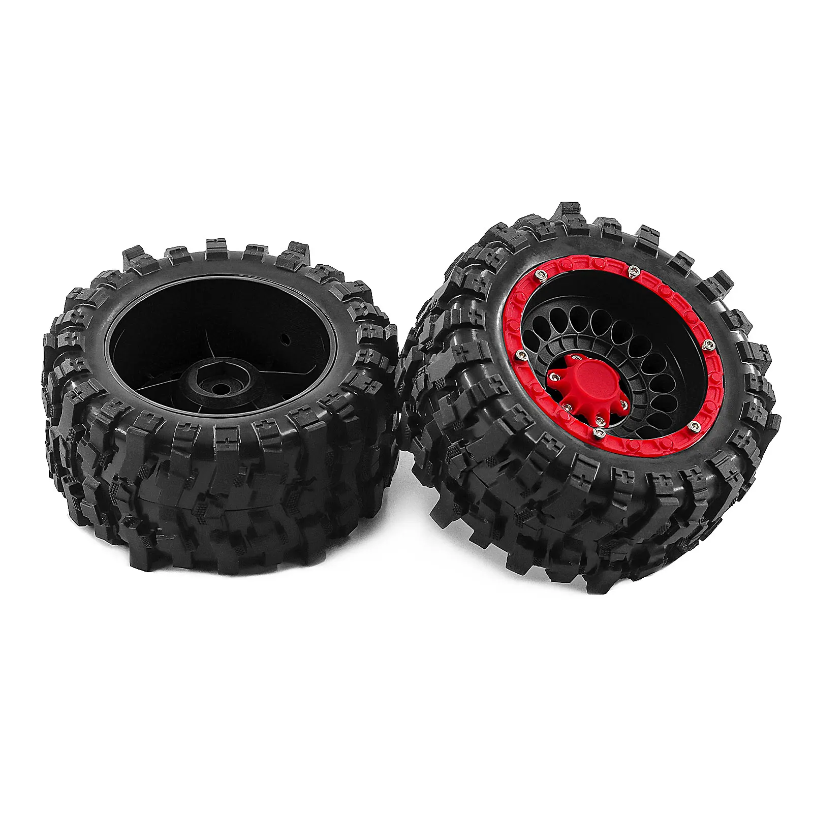 Pneus RC 90x43mm pour Traxxas Summit E-Revo ARRMA Mini Kraton 3S - Lot de 4