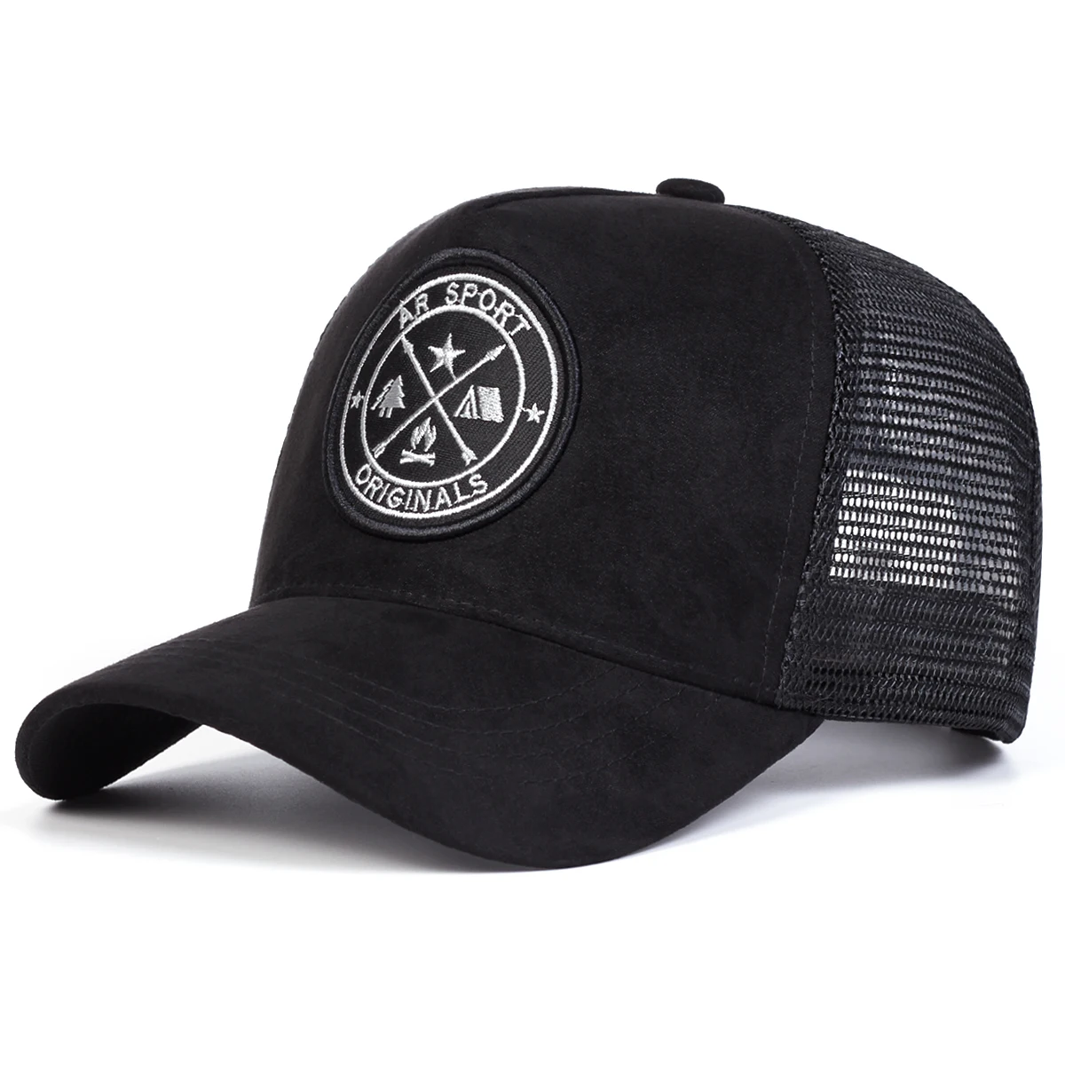 Unisex AR SPORT Baseballkappen mit Buchstabenstickerei, Frühling, Sommer, Outdoor, verstellbare Freizeithüte, Sonnenschutzhut, Sportkappe – Detail 3