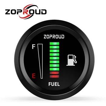 ZOPROUD 2''52mm Digital Led 12v/24v Fuel Level Gauge IS811F 1