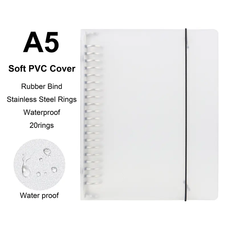 A4/B5/A5 Loose Leaf Refill Binder Notebook Blank/Line/Grid/Cornell Replacable Metal Ring Office&School Supplies Stationery - Image 13