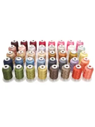 Autumn Splendor: Premium Polyester Embroidery Thread Set - 40 Colors, 40 Weight, 500m Spools (40 Colors Set)
