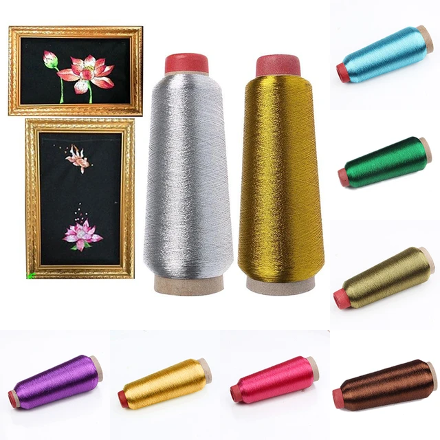 Metallic Embroidery 4-Cone Thread Kit - Antique Gold