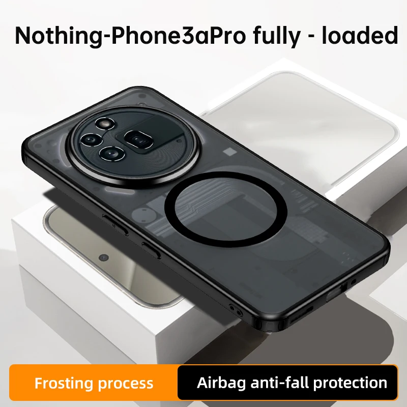 Enhanced Shockproof Transparent Magsafe Phone Case, Hard Armored Antiknock Bumper Cover