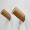 Natural Wood Clothes Hanger Wall Mounted Coat Hook Decorative Key Holder Hat Scarf Handbag Storage Robe Hanger Bathroom Rack 4
