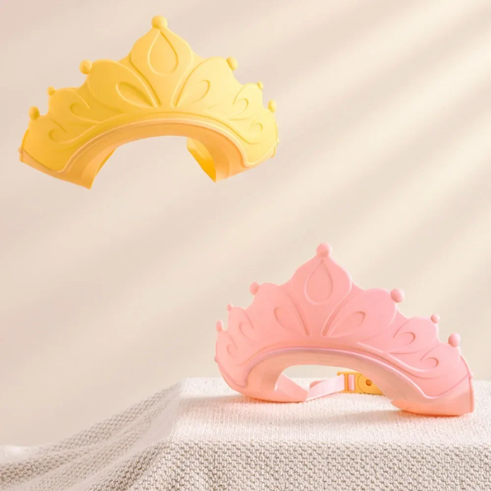 Hair Wash Hat Shampoo Shower Cap Baby Hat Baby Adjustable Crown Shampoo Cap Soft Rubber Cartoon Eye and Ear Protection Shower Hat Waterproof Bathing Caps for Children