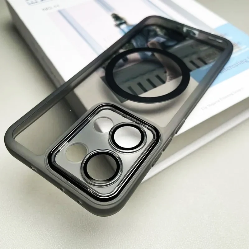 Luxury Magnetic Silicone Shockproof Clear Soft Phone Case