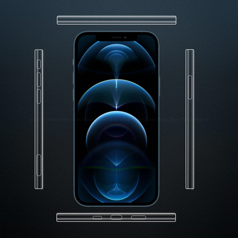 Cmeilau Película De Marco Lateral Pegatina De Borde Anti-Scratch Border Compatible Con IPhone 17 Air Pro Max 16 15 Series, Transparente HD Matte Aluminio Marco De Aluminio Border Protector Película