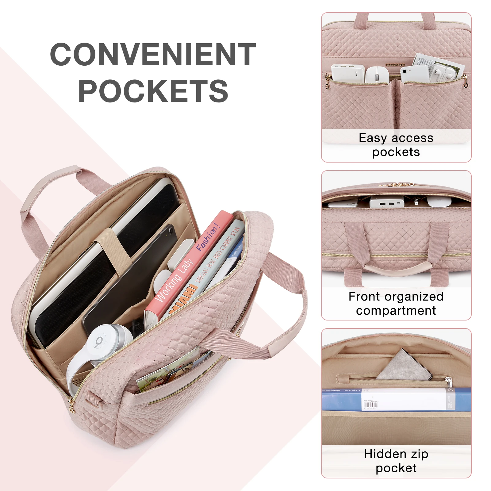 Bolsa para Laptop Bolsa para Notebook Messenger Maleta de Ombro para Macbook Air Pro hp Huawei Asus e Dell 17 - Imagem 5