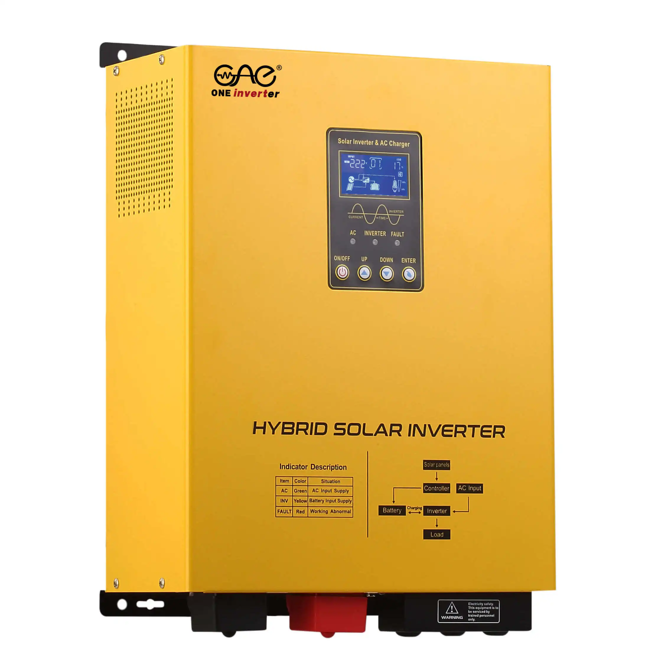 Mppt 6000W 48V Dc A Ac 220V/230V/240V Off Grid Inverter Solare Ibrido A Onda Sinusoidale Pura