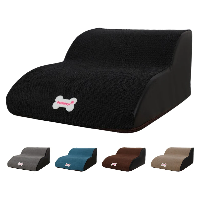 Removable Easy Cleaning Dog Bed Stairs Anti-slip 2 Steps Pet Stairs For Small Dog Toy Cat Pet Ramp Sponge Ladder Supplies