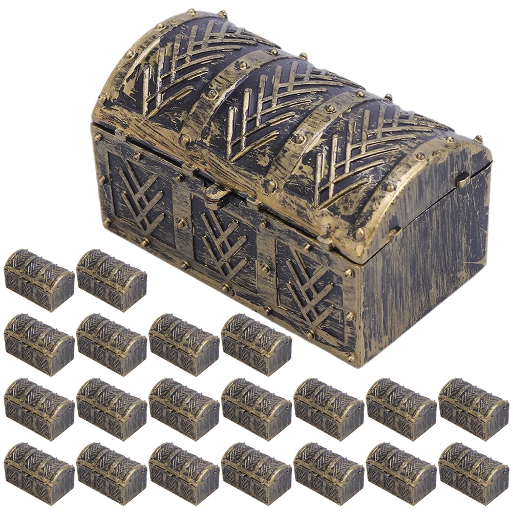 

Pirate Treasure For Kids Box Pirate Treasure Mini Jewelry Wooden Vintage Model Keepsake Storage Dollhouse Plastic Trinket