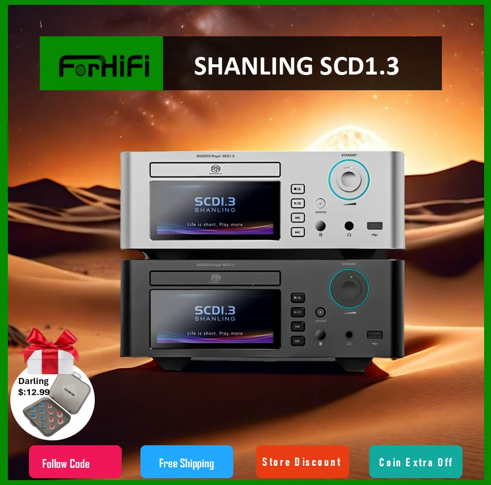 SHANLING SCD1.3 SACD CD 플레이어, 고해상도 오디오, Sanyo HD870 ME1389EE 시스템 AK4499EX AK4191 DAC 칩, 블루투스 LDAC PCM768 DSD512