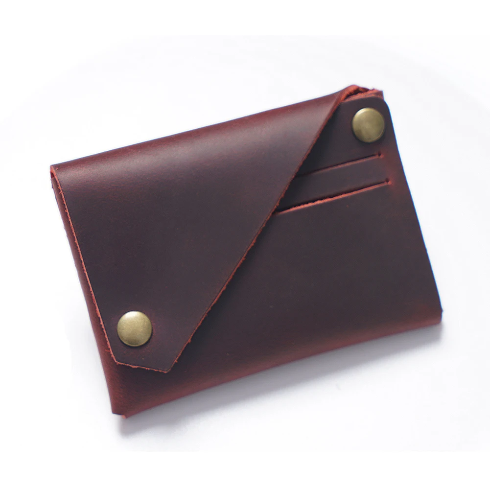 Genuine Leather Card Holder-Slim RFID Wallet Organizer for Credit/Bank/Membership Cards, Hand-Stitched Compact Design, Ready t