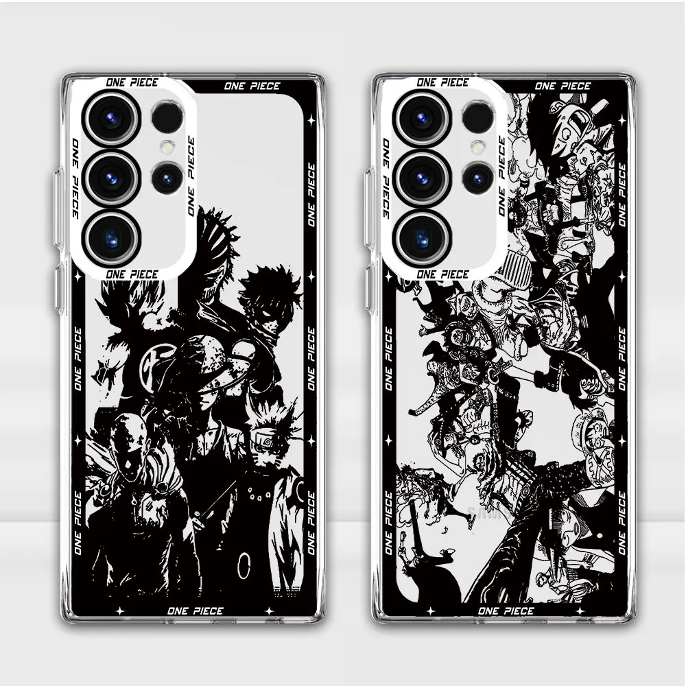 Custodia Per Samsung Galaxy S23 Fe S24 Ultra S20 Fe S21 S22 Plus S21 Plus S23 Plus O-One Piece Ace Luffys Cover In Silicone Trasparente