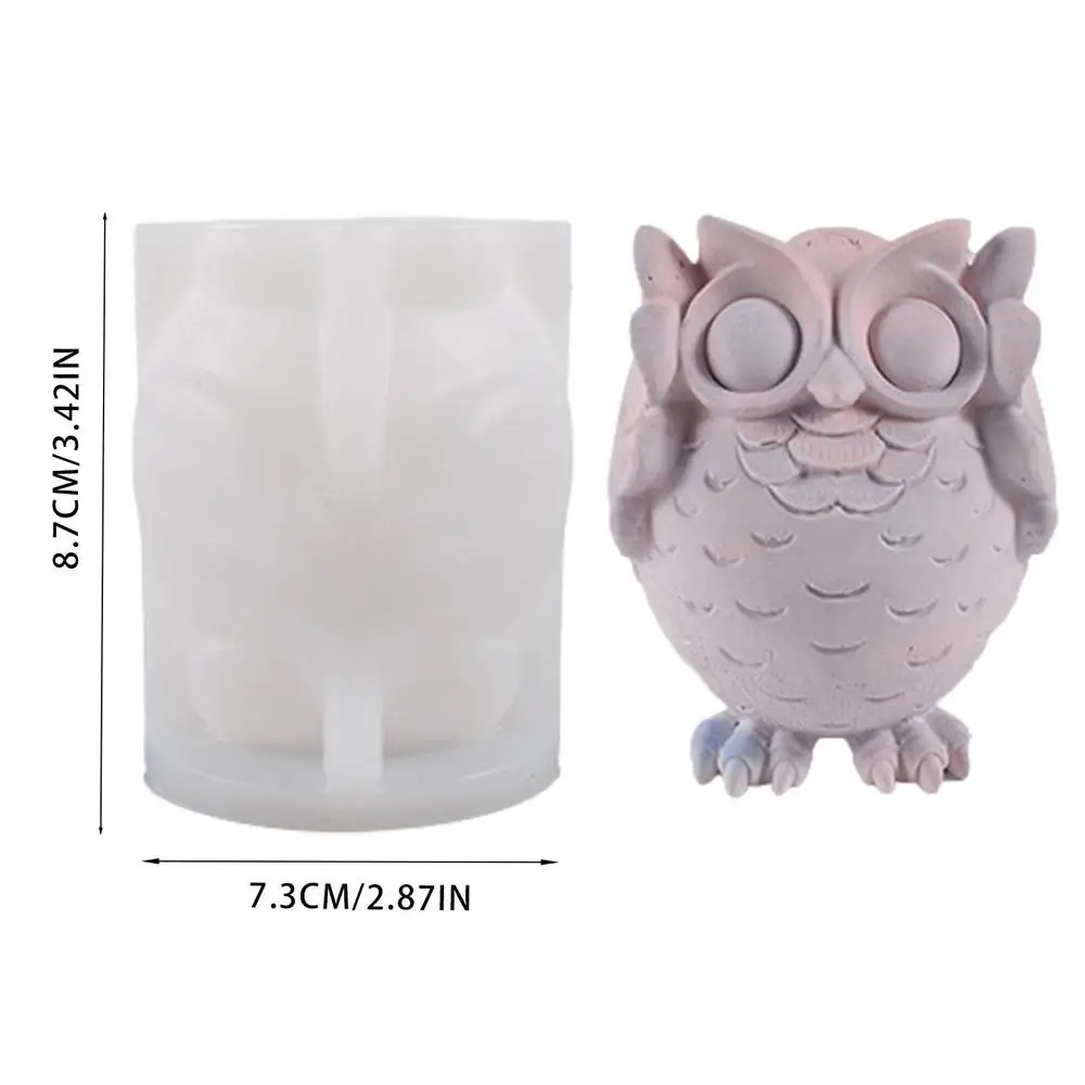 Kawaii Owl Candle Mold Nighthawk Candle Silicone Molds for Candle Making  Candle Craft Mold Soap Mold Resin Molds Baking Molds 