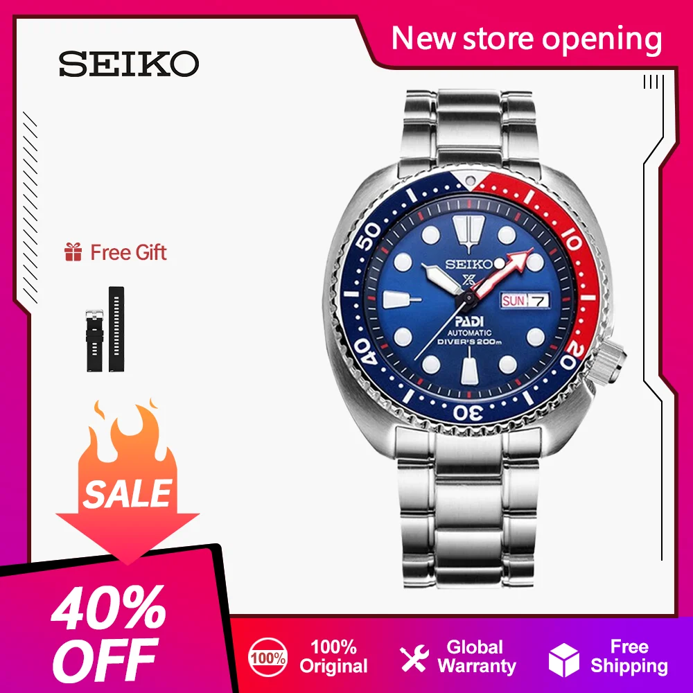 Original SEIKO Prospex Men Watch Automatic Mechanical Diver's 20Bar Waterproof Luminous Stainless Steel sports Watchs Japan seiko prospex сумо автоматический дайвер spb101 spb101j1 spb101j 200m мужские часы