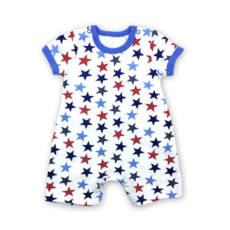  롬퍼 100% 코튼 반팔 점프수트,  여아 의류,  소년 의류, 여름