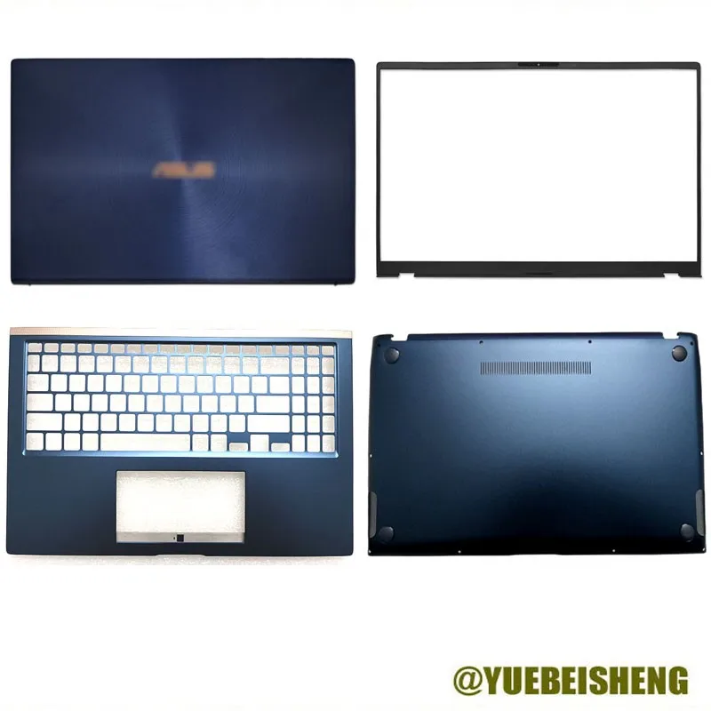 

New/org For Asus ZenBook UX534 UX534F LCD back cover /Front bezel /upper cover 13NB0NM1P01011 /Bottom case 13NB0NM1AM0431,Blue