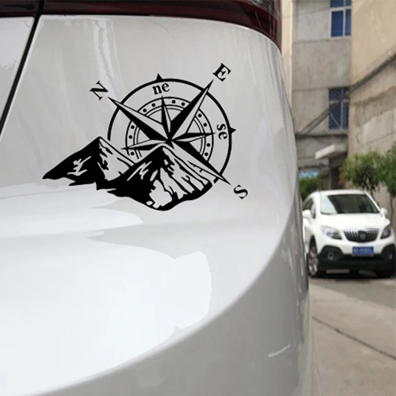 

Car Laser Sticker Mountain Compass Fashion Auto Body Styling Decoration Decal Colorful Rear Windshield Stickers Car Stickers