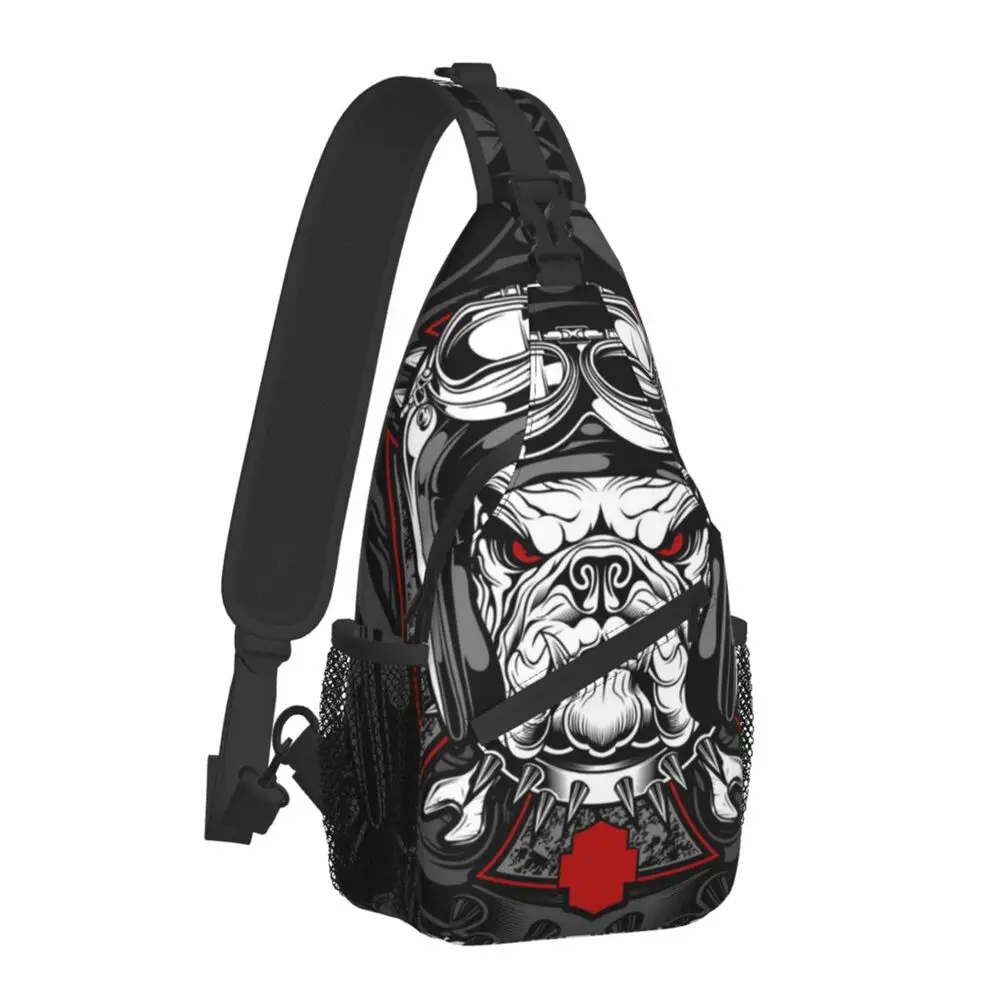 

Casual Super Cool Bulldog Sling Crossbody Backpack Men Dog Shoulder Chest Bag for Camping Biking