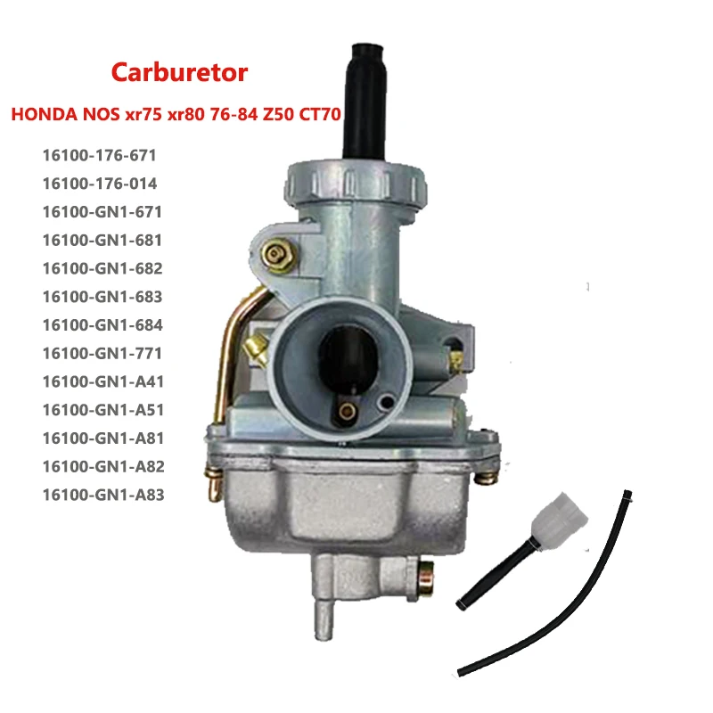 Comment installer un carburateur Keihin pour Honda Nos Xr75 Xl75 Xr80, Z50 Ct70, C50 Crf50 Crf80
