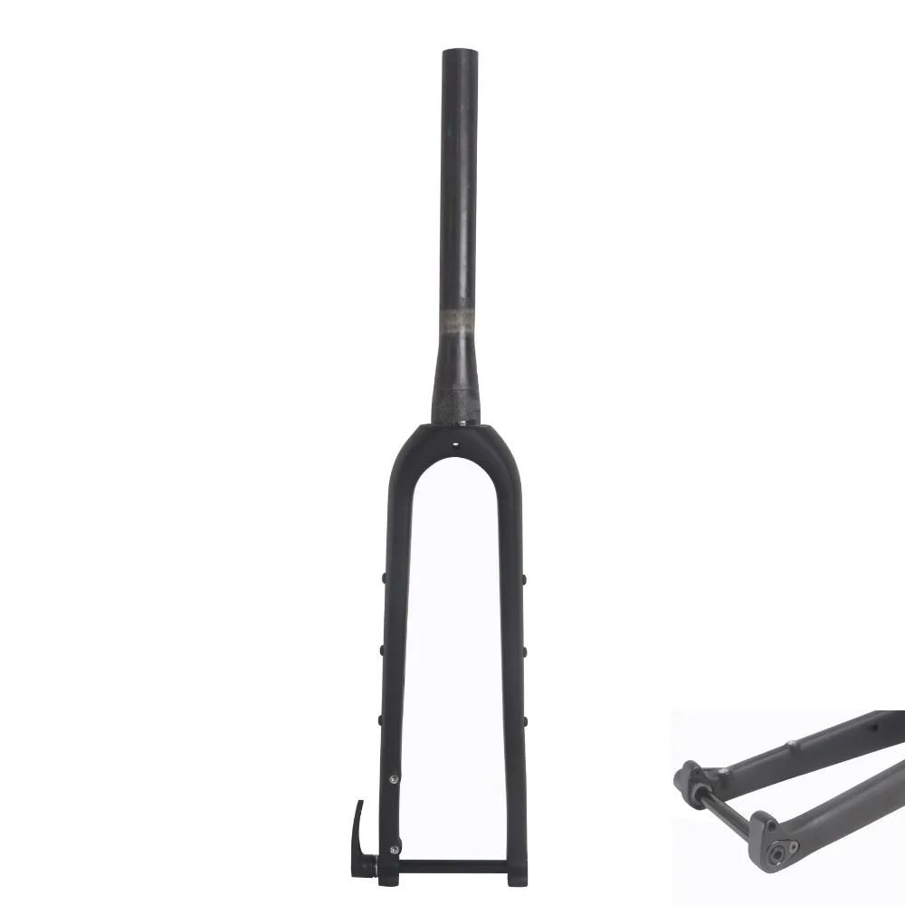 

Seraph Toray Carbon Fiber T800 Flat Mount 700*45C Front 100*12mm With Thru axle 700c Cyclocross/Gravel Bicycle Fork FO044