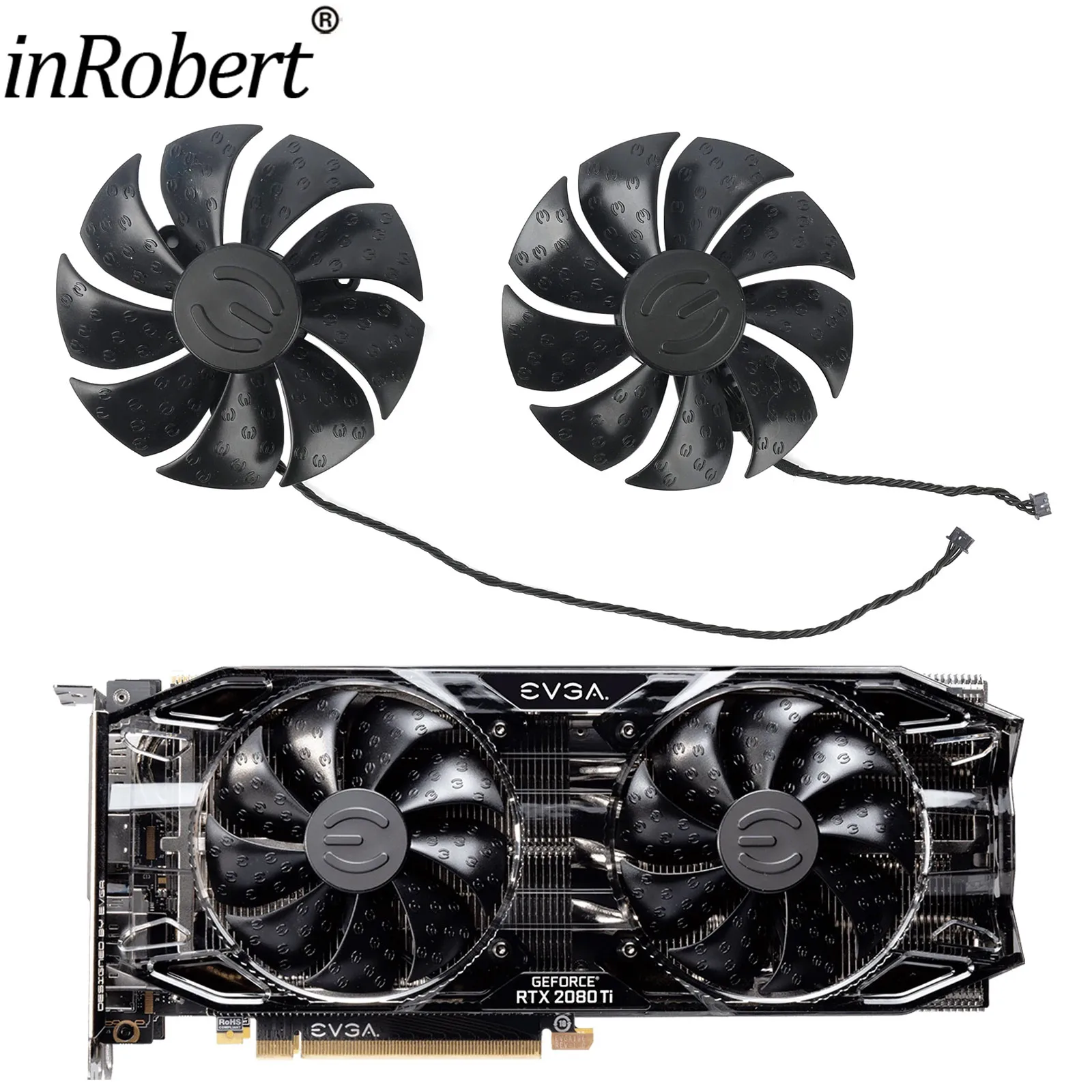 RAKSTORE PLD09220S12H Ventilateur De Refroidissement De Carte Graphique Compatible Avec EVGA RTX 2070 2070 Super RTX 2080 2080 Super RTX 2080 Ti RTX 2060 Super XC Ultra Cooler Fan (A