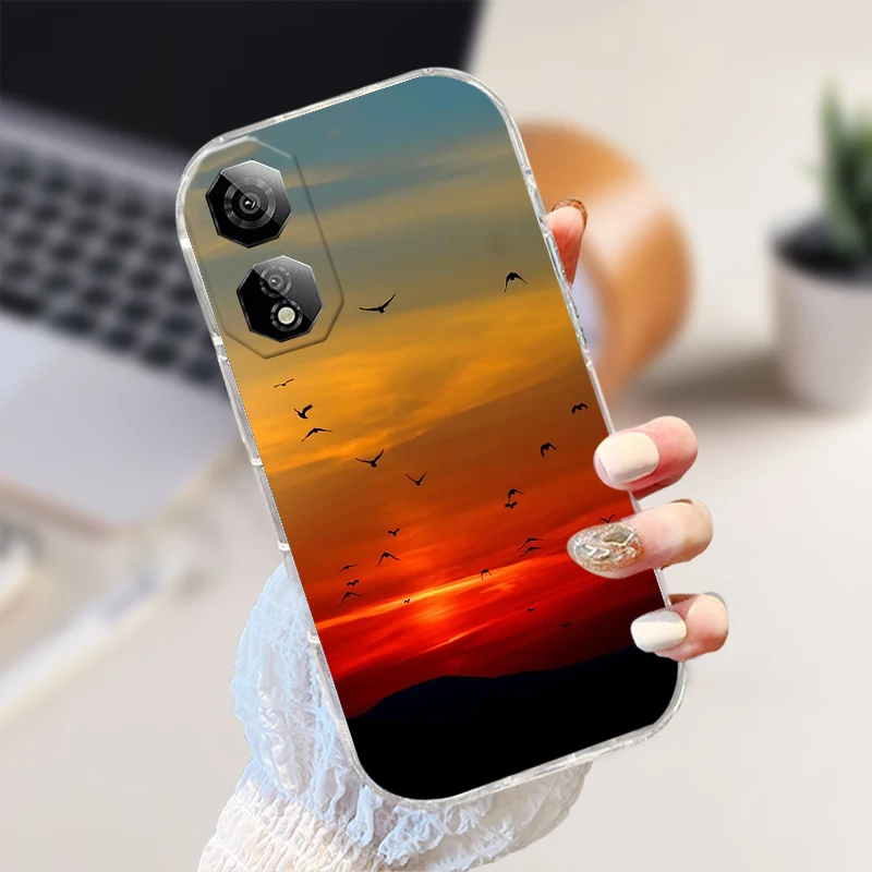 Shockproof Clear Silicone TPU Phone Case with Cute Animal Design