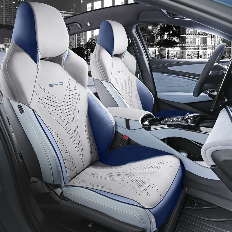 맞춤형 자동차 액세서리 스웨이드 안장 시트 쿠션 패드 BYD Seal DMI EV용 하프 커버드