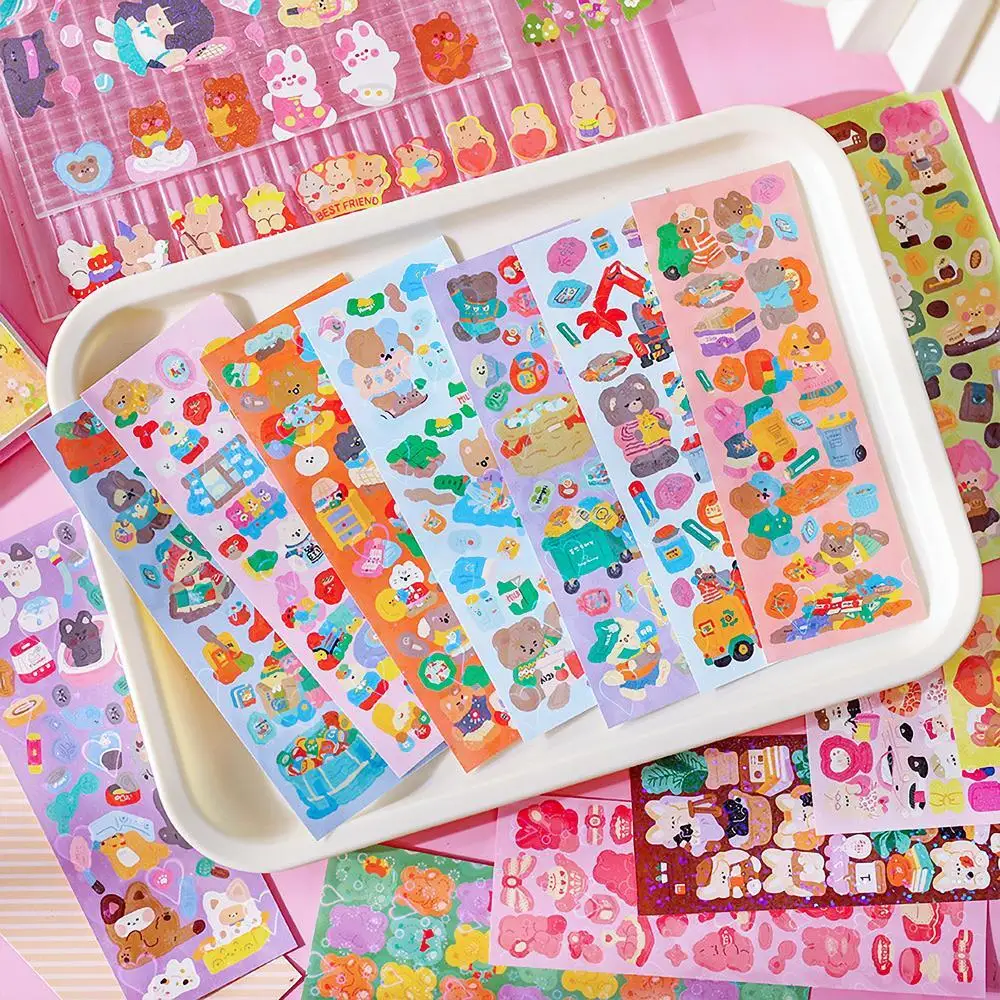 kpop decorated toploader stickers | y2k aesthetic korean stationary polcos  cute